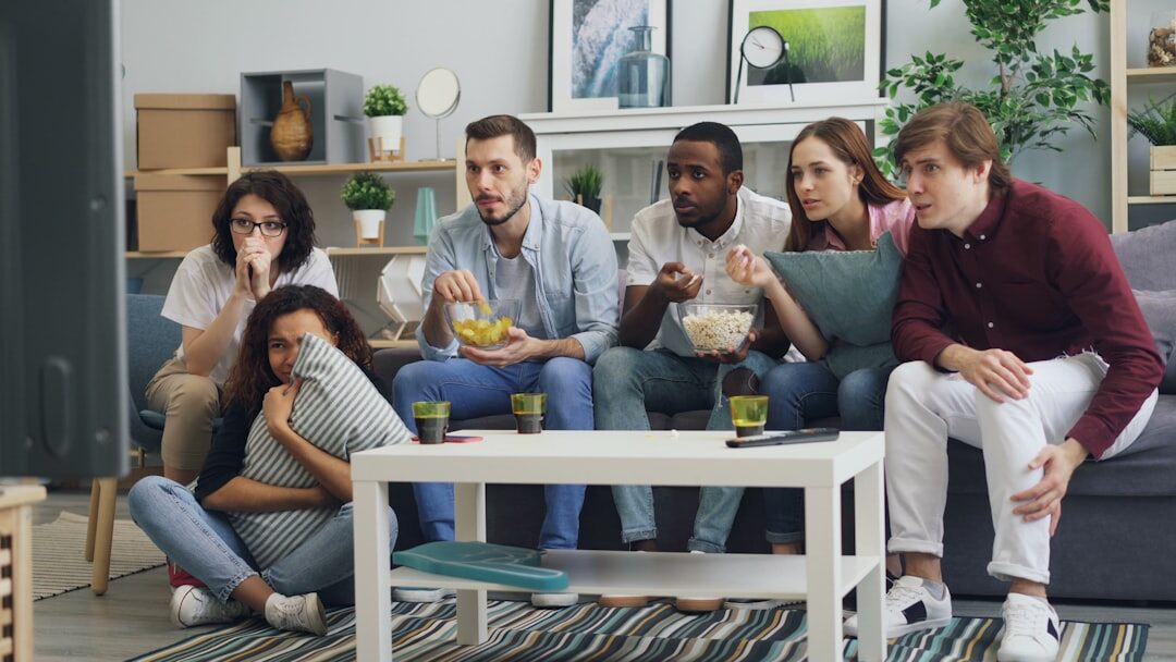 television audience watching